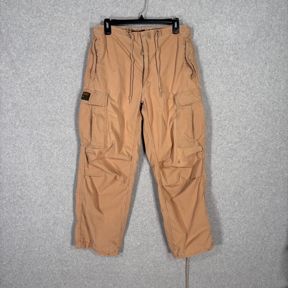 Vintage Y2K Abercrombie Fitch Paratrooper‎ Cargo Pants Baggy Military Destroyed